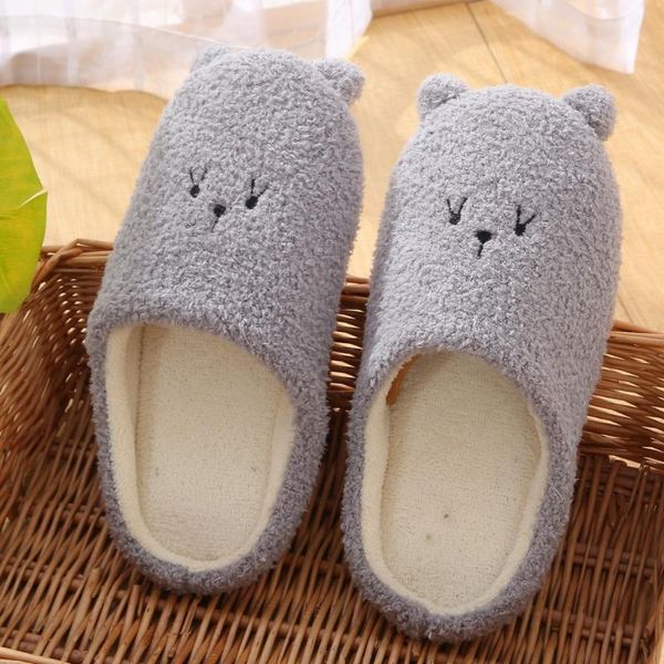 women's house slippers slip-on anti-skid bear indoor casual shoes snow ladies cute home non-slip soles, Black
women's house slippers slip-on anti-skid bear indoor casual shoes snow ladies cute home non-slip soles, Black