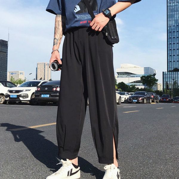 Summer Casual Pants Men Ankle-length Harem Trousers Leisure Chic Button Fly Large Size 3XL Loose Mens Korean Style Harajuku New, Black
Summer Casual Pants Men Ankle-length Harem Trousers Leisure Chic Button Fly Large Size 3XL Loose Mens Korean Style Harajuku New, Black