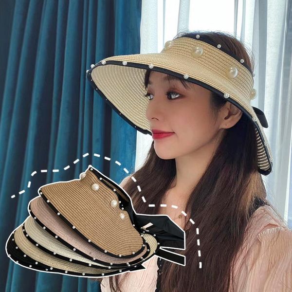 handmade pearl summer women's sun hat bucket cap bowknot flowers ribbon flat panama soft straw big brim beach caps wide hats, Blue;gray
handmade pearl summer women's sun hat bucket cap bowknot flowers ribbon flat panama soft straw big brim beach caps wide hats, Blue;gray