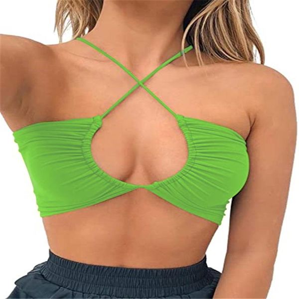 women's tanks & camis lace-up halter bandage cut out vest point crop cross bralette camisole sleeveless criss women front ruched s, White
women's tanks & camis lace-up halter bandage cut out vest point crop cross bralette camisole sleeveless criss women front ruched s, White