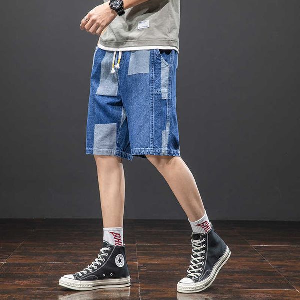 men's jeans summer patchwork men shorts streetwear bermuda denim male straight loose short pants plus size 6xl 7xl 8xl qjyo, Blue
men's jeans summer patchwork men shorts streetwear bermuda denim male straight loose short pants plus size 6xl 7xl 8xl qjyo, Blue