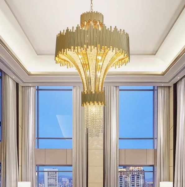 postmodern alien spaceship el lobby villa crystal large chandelier french gold stainless steel rotating stair light ceiling lights
postmodern alien spaceship el lobby villa crystal large chandelier french gold stainless steel rotating stair light ceiling lights