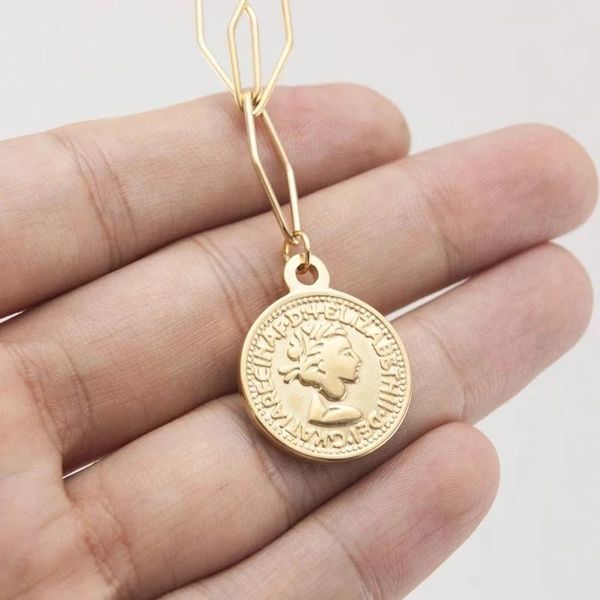 chains silver color/gold color stainless steel coin necklace for women metal medallion pendant choker boho jewelry collier
chains silver color/gold color stainless steel coin necklace for women metal medallion pendant choker boho jewelry collier
