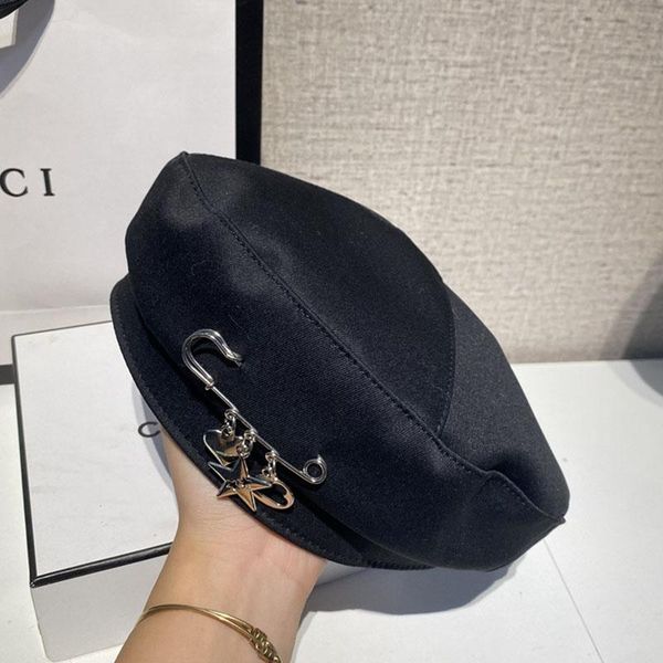 berets black beret hats for women fashion british retro punk metal pin ladies shopping trend painter hat cap casual flat top, Blue;gray
berets black beret hats for women fashion british retro punk metal pin ladies shopping trend painter hat cap casual flat top, Blue;gray
