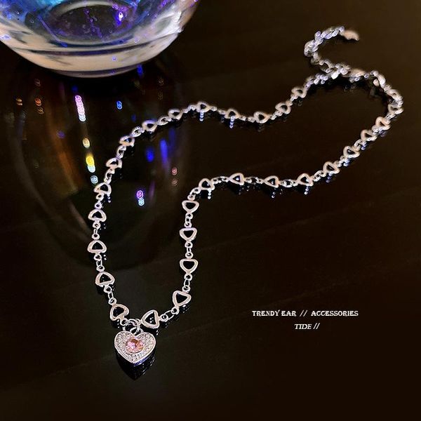 pendant necklaces korean trendy love heart necklace women romantic chain fashion titanium steel female clavicle, Silver
pendant necklaces korean trendy love heart necklace women romantic chain fashion titanium steel female clavicle, Silver