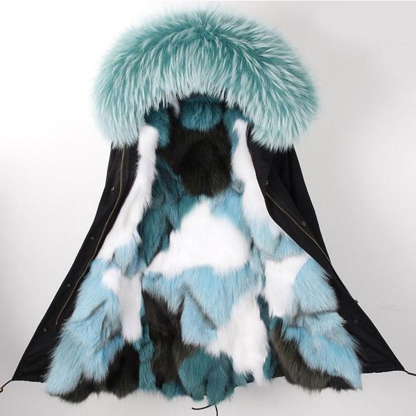 women's fur & faux 2021 natural real thick warm liner army green winter jacket coat women parka large raccoon collar hooded, Black
women's fur & faux 2021 natural real thick warm liner army green winter jacket coat women parka large raccoon collar hooded, Black