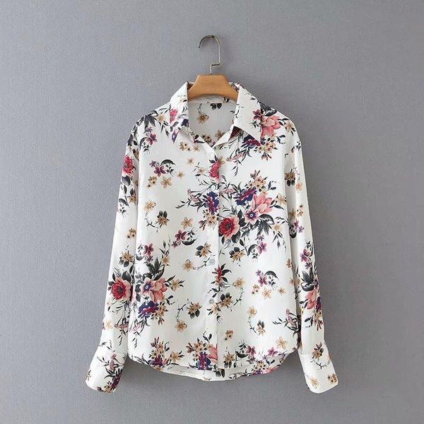 lapel printed long-sleeved shirt 2021 autumn european american loose casual women's clothing broadcloth blouses & shirts, White
lapel printed long-sleeved shirt 2021 autumn european american loose casual women's clothing broadcloth blouses & shirts, White