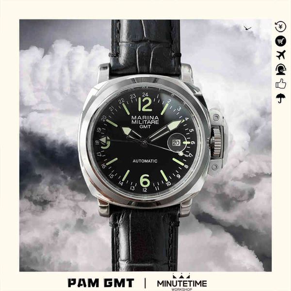 watch pam man style dg3804 automatic movement men's 44mm stainless steel case japanese c3 green luminous mineral glass magnifier, Slivery;brown
watch pam man style dg3804 automatic movement men's 44mm stainless steel case japanese c3 green luminous mineral glass magnifier, Slivery;brown