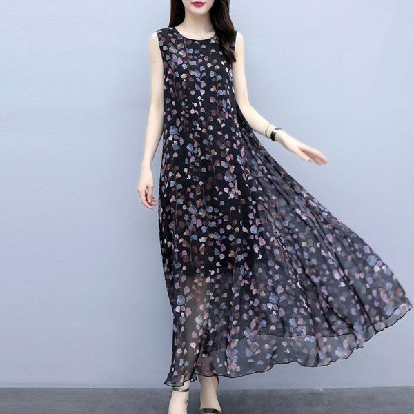 casual dresses plus size 4xl women's printed chiffon vest dress 2021 summer o-neck sleeveless female loose long aq345, Black;gray
casual dresses plus size 4xl women's printed chiffon vest dress 2021 summer o-neck sleeveless female loose long aq345, Black;gray