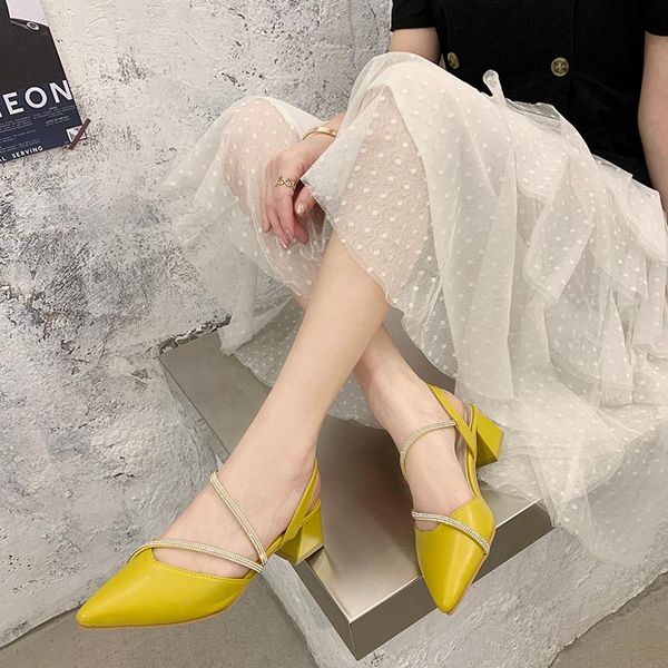 dress shoes pu leather slingbacks women pointed toe sandals summer fashion crystal narrow band shallow pumps square heels, Black
dress shoes pu leather slingbacks women pointed toe sandals summer fashion crystal narrow band shallow pumps square heels, Black