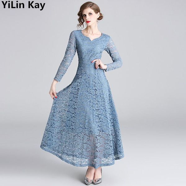 casual dresses yilin kay 2021 summer runway maxi dress slim office party women's long sleeve v-neck lace, Black;gray
casual dresses yilin kay 2021 summer runway maxi dress slim office party women's long sleeve v-neck lace, Black;gray