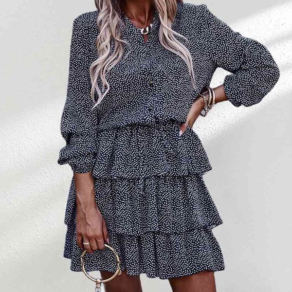 casual dresses clearance sale women spring cascading ruffle polka dot long sleeve a line print single breasted mini vestidos h61n, Black;gray
casual dresses clearance sale women spring cascading ruffle polka dot long sleeve a line print single breasted mini vestidos h61n, Black;gray