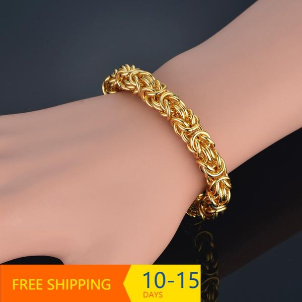 mens bracelets 2021 gold color 8mm thick byzantine chain bangles vintage jewelry gift, box pulseras link,, Black
mens bracelets 2021 gold color 8mm thick byzantine chain bangles vintage jewelry gift, box pulseras link,, Black