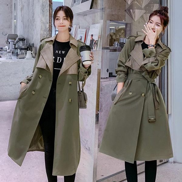 women's trench coats fashion fall winter 2021 casual cotton coat with sashes oversize vintage long overcoats m599, Tan;black
women's trench coats fashion fall winter 2021 casual cotton coat with sashes oversize vintage long overcoats m599, Tan;black