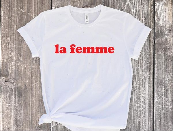la femme french print womens t shirt cotton casual funny girl tee hipster drop ship s 307, White
la femme french print womens t shirt cotton casual funny girl tee hipster drop ship s 307, White