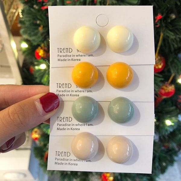stud fashion s925 silver pin earrings macaron dot candy minimalist geometric contrast for women, Golden;silver
stud fashion s925 silver pin earrings macaron dot candy minimalist geometric contrast for women, Golden;silver