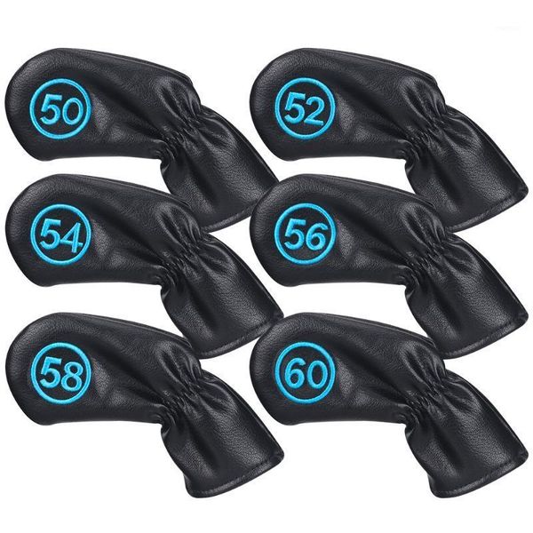 6pcs/set (50 52 54 56 58 60) golf wedge clubs head covers long neck 2-side no.embroidery elastic closure black pu leather complete set of1
6pcs/set (50 52 54 56 58 60) golf wedge clubs head covers long neck 2-side no.embroidery elastic closure black pu leather complete set of1