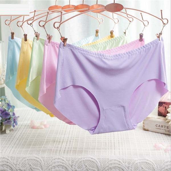 women's panties s-xxl seamless briefs lingerie soft underwear ice silk low-rise underpants girls pants thong knickers, Black;pink
women's panties s-xxl seamless briefs lingerie soft underwear ice silk low-rise underpants girls pants thong knickers, Black;pink