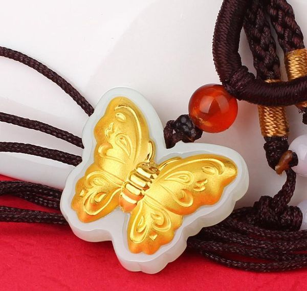 lockets xinjiang hetian jade gold butterfly pendant beautiful female pendanth4#, Silver
lockets xinjiang hetian jade gold butterfly pendant beautiful female pendanth4#, Silver