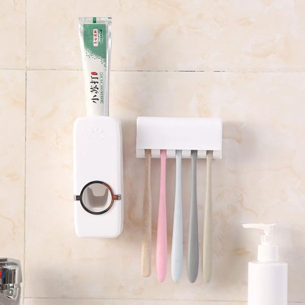 toothbrush holders 1set creative lazy automatic toothpaste dispenser holder for bathroom set wall mounted stand porta cepillo de dientes
toothbrush holders 1set creative lazy automatic toothpaste dispenser holder for bathroom set wall mounted stand porta cepillo de dientes