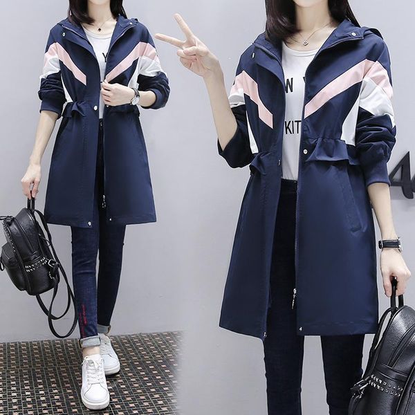 women's trench coats 2021 windbreaker coat fashion splicing mid-length spring autumn large size 3xl loose casual hooded jacket female, Tan;black
women's trench coats 2021 windbreaker coat fashion splicing mid-length spring autumn large size 3xl loose casual hooded jacket female, Tan;black
