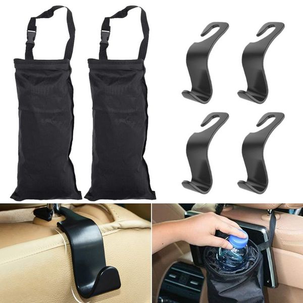 car organizer 6pcs trash bag set seat back garbage bin washable oxford cloth holder 4 headrest hanger hook interior accessories
car organizer 6pcs trash bag set seat back garbage bin washable oxford cloth holder 4 headrest hanger hook interior accessories