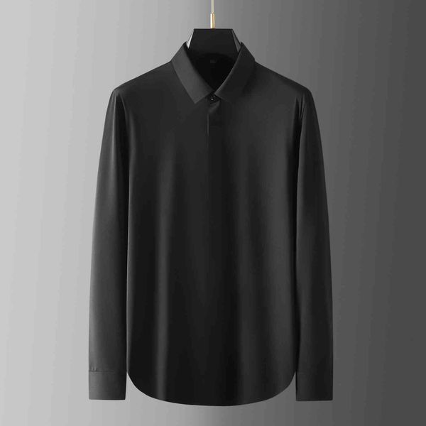 business shirt deluxe and light luxury basic clean color seamless pressed ice smooth men's long sleeve elastic no iron, White;black
business shirt deluxe and light luxury basic clean color seamless pressed ice smooth men's long sleeve elastic no iron, White;black