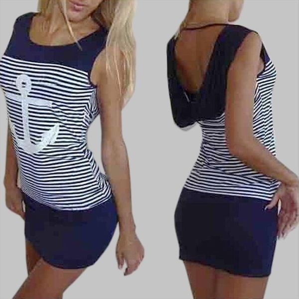 summer sleeveless slim bag hip womens dresses anchor printed striped pencil dress fashion female party mini vestidos, Black;gray
summer sleeveless slim bag hip womens dresses anchor printed striped pencil dress fashion female party mini vestidos, Black;gray