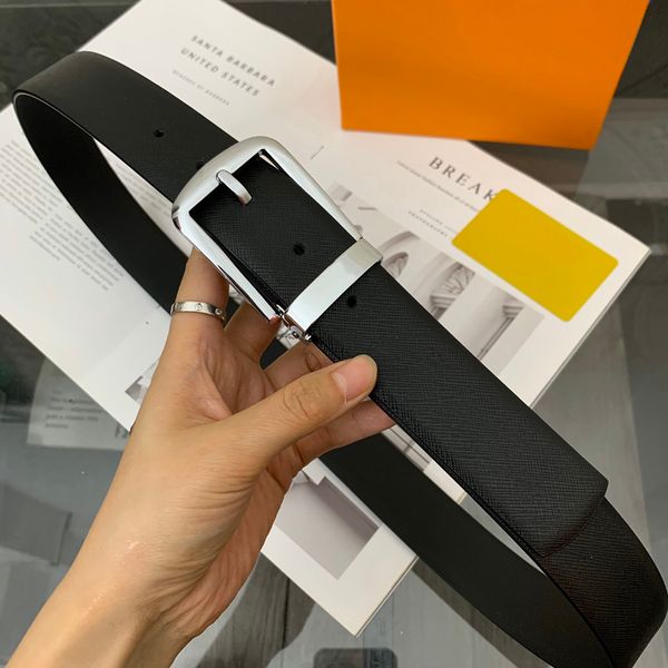 men's belt width 3.5 cm leather black classic fashion silver pin buckle orange frame dustproof gift bag #ly95-125cm, Black;brown
men's belt width 3.5 cm leather black classic fashion silver pin buckle orange frame dustproof gift bag #ly95-125cm, Black;brown
