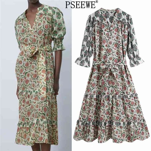 belt printed midi dress women vintage summer long dresses woman fashion elastic ruffle puff sleeve ladies 210519, Black;gray
belt printed midi dress women vintage summer long dresses woman fashion elastic ruffle puff sleeve ladies 210519, Black;gray