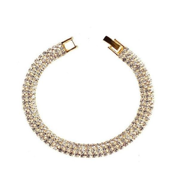 link, chain luxury cubic zirconia tennis bracelets iced out 2021 crystal wedding bracelet for women men retractable jewelry, Black