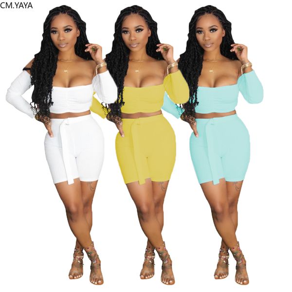 women two pieces sets summer trasuits off shoulder crop knee length pants suit sporty outfits 2 pcs street matching setby, White
women two pieces sets summer trasuits off shoulder crop knee length pants suit sporty outfits 2 pcs street matching setby, White