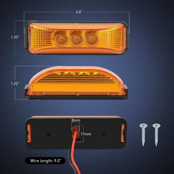 emergency lights replaces side markers light repplacement trailer truck universal 12v-24v
emergency lights replaces side markers light repplacement trailer truck universal 12v-24v
