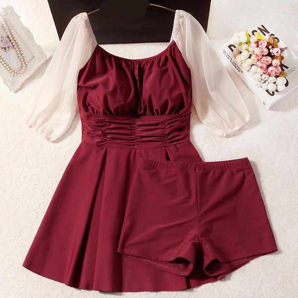 belly show thin fission two-piece sweet court wind conservative small chest spring bathing suits female students one-piece
belly show thin fission two-piece sweet court wind conservative small chest spring bathing suits female students one-piece