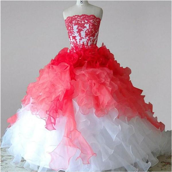 organza flower girls dresses kids formal wear birthday christmas pageant baby children party dress custom applique girl's, Red;yellow
organza flower girls dresses kids formal wear birthday christmas pageant baby children party dress custom applique girl's, Red;yellow