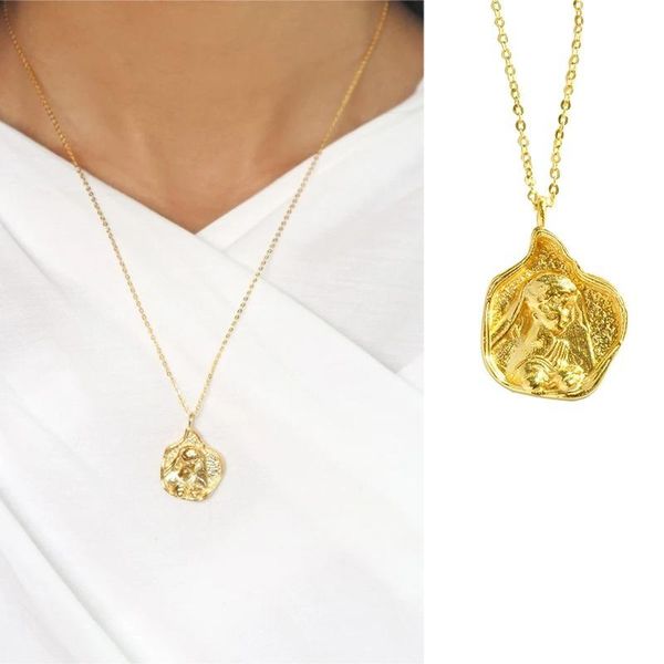 pendant necklaces portrait necklace europe and the united states 2021 character retro jewelry, Silver
pendant necklaces portrait necklace europe and the united states 2021 character retro jewelry, Silver