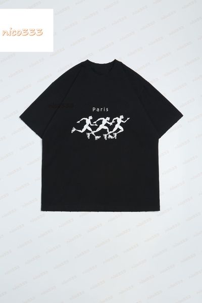 2021 paris t shirt athletes running print short-sleeved cotton round neck mens and womens t-shirts plus size, White;black
2021 paris t shirt athletes running print short-sleeved cotton round neck mens and womens t-shirts plus size, White;black