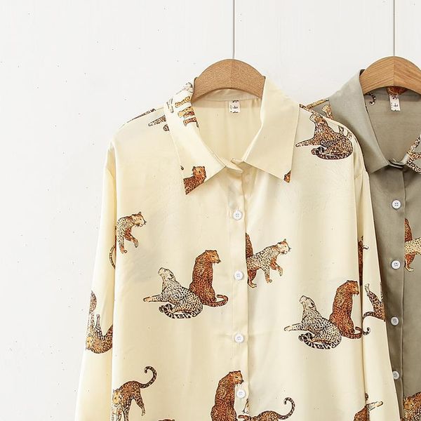 fashion leopard printing spring women blouses autumn long sleeve blusas mujer, White
fashion leopard printing spring women blouses autumn long sleeve blusas mujer, White