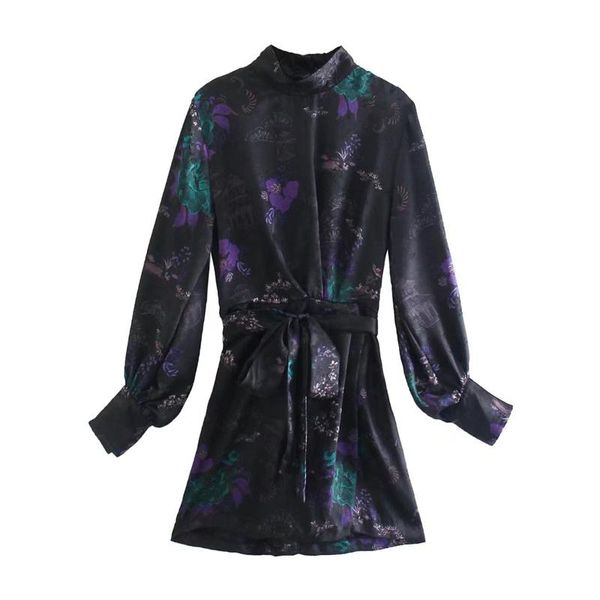 casual dresses women 2022 fashion with belt printing slim mini dress retro long sleeve stand-up collar female streetwear, Black;gray
casual dresses women 2022 fashion with belt printing slim mini dress retro long sleeve stand-up collar female streetwear, Black;gray