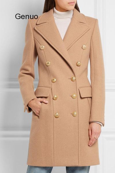 women's wool & blends autumn and winter woman handsome coat military ladies' double-breasted trench jacket slim woolen overcoats, Black
women's wool & blends autumn and winter woman handsome coat military ladies' double-breasted trench jacket slim woolen overcoats, Black