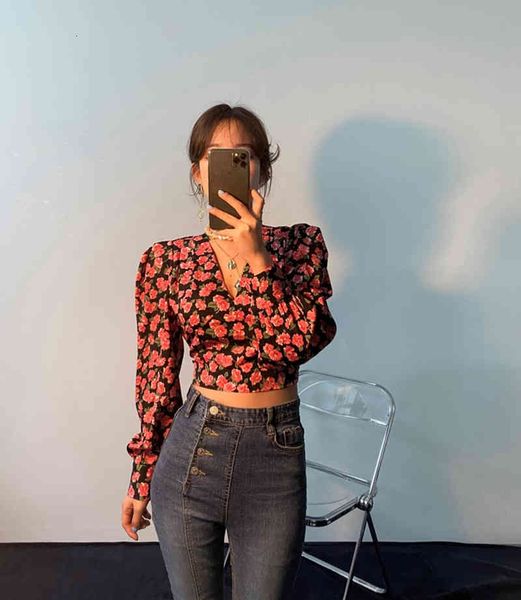blouses women's shirt short blouse v neck long sleeve printed floral crop female fashion spring fbim qv9t, White
blouses women's shirt short blouse v neck long sleeve printed floral crop female fashion spring fbim qv9t, White