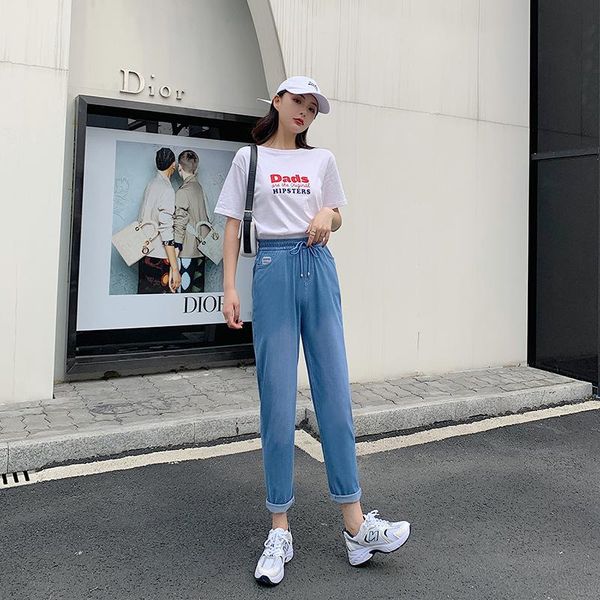 women's pants & capris women streetwear thin type jeans show nine points loose cotton leisure feet for drop hjz148, Black;white
women's pants & capris women streetwear thin type jeans show nine points loose cotton leisure feet for drop hjz148, Black;white