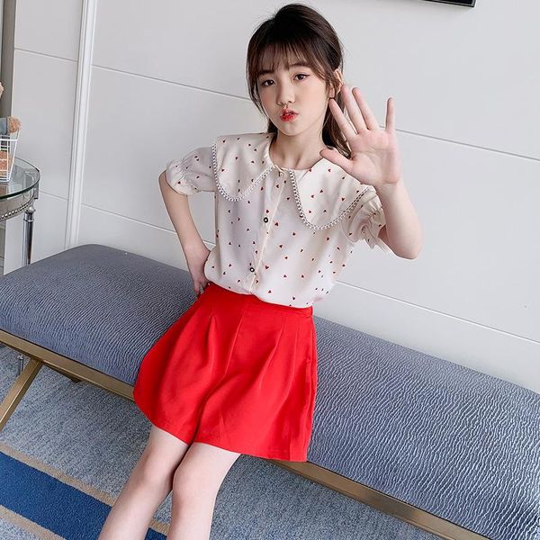 clothing sets girls set short sleeved polka dot chiffon + shorts kids summer 2pcs suits child clothes outfits, White
clothing sets girls set short sleeved polka dot chiffon + shorts kids summer 2pcs suits child clothes outfits, White