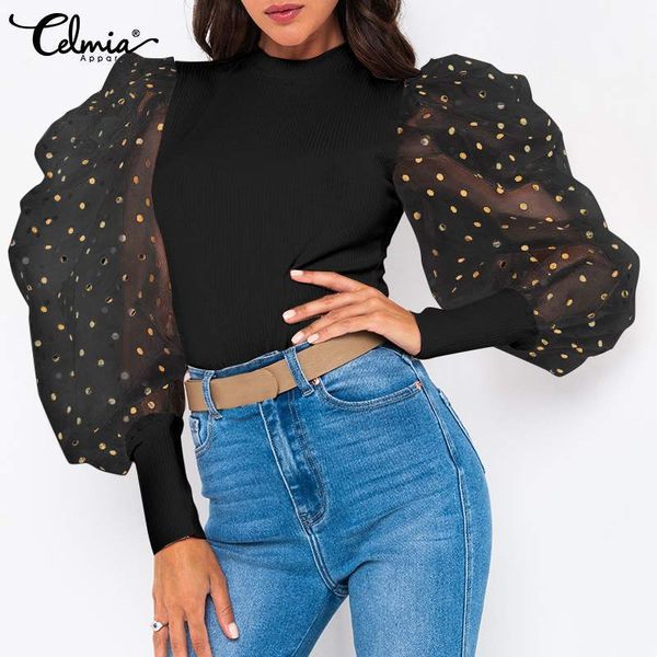 blouses celmia casual sequin mesh puff sleeve blouses women's 2021 spring elegant ol shirts sheer blusas patchwork party tunic, White
blouses celmia casual sequin mesh puff sleeve blouses women's 2021 spring elegant ol shirts sheer blusas patchwork party tunic, White