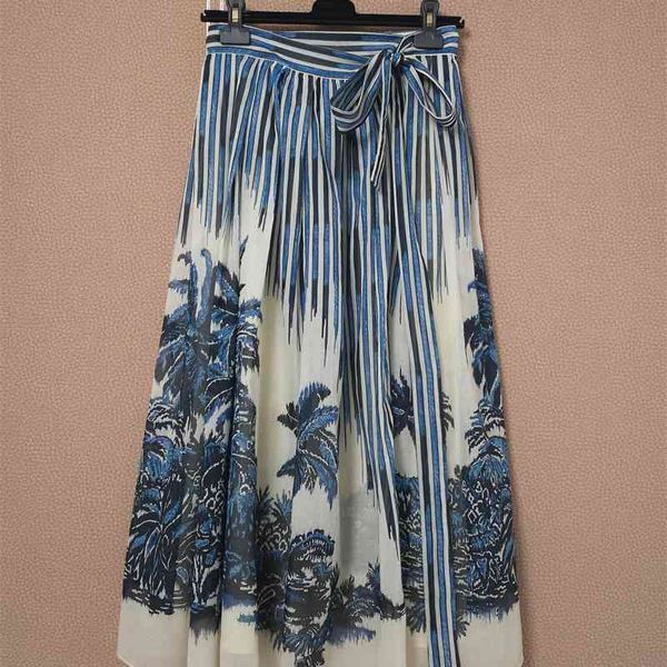 truevoker summer runway designer cotton skirt women strip print tied waist mid calf length 210602, Black
truevoker summer runway designer cotton skirt women strip print tied waist mid calf length 210602, Black
