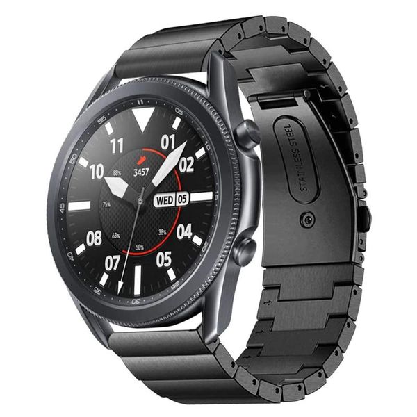watch bands for 2021 samsung galaxy watch3 41mm 45mm bracelet 20mm 22mm metal stainless steel active2 40mm 44mm/galaxy 46mm, Black;brown