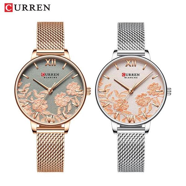 wristwatches curren luxury women's watches stainless steel wristwatch fashion women rose gold quartz watch ladies clock with gift box, Slivery;brown
wristwatches curren luxury women's watches stainless steel wristwatch fashion women rose gold quartz watch ladies clock with gift box, Slivery;brown
