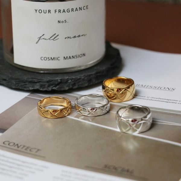 wedding rings stainless steel plaid for fashion women party punk fine jewelry minimalist geometric gift accessories 2021, Slivery;golden
wedding rings stainless steel plaid for fashion women party punk fine jewelry minimalist geometric gift accessories 2021, Slivery;golden