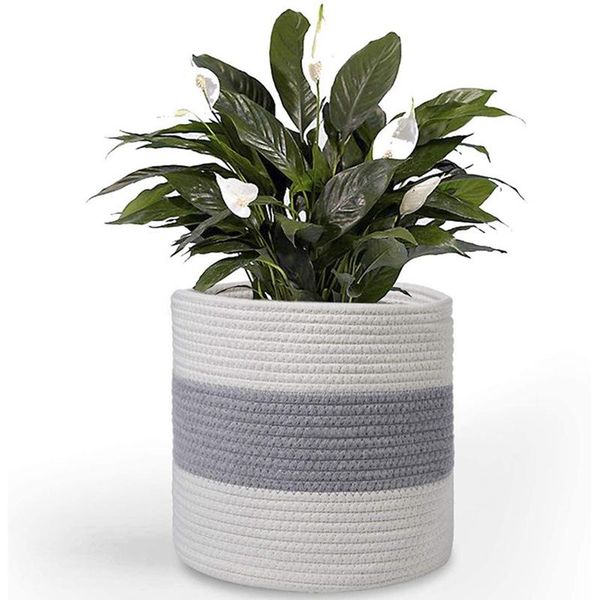storage baskets cotton rope plant basket for potted plant, woven basket, indoor floor planting pots with handles, home decor-abux
storage baskets cotton rope plant basket for potted plant, woven basket, indoor floor planting pots with handles, home decor-abux