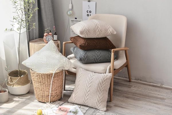 pillow herringbone pattern knitted cushion, soft pillowcase, accessories, pography props
pillow herringbone pattern knitted cushion, soft pillowcase, accessories, pography props